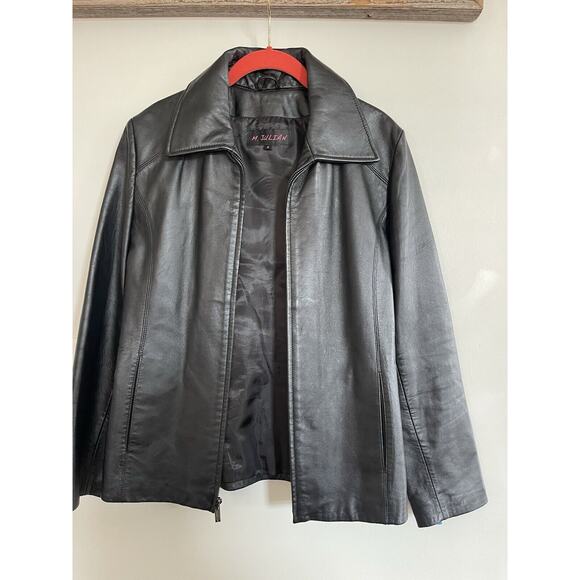 NEW WILSONS LEATHER M. JULIAN THINSULATE LEATHER SCUBA JACKET $375‎ Black Size S - Picture 7 of 7